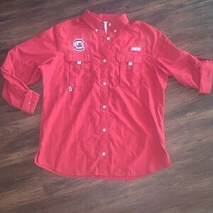 Columbia PFG Bahama‎ 3/4 Sleeve fishing shirt USC gamecock women’s sz large EUC